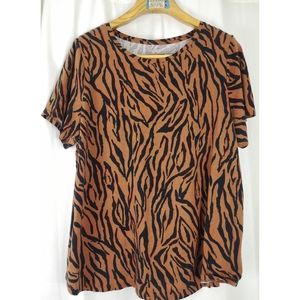 Addition Elle Tiger Stripe T Shirt 2x